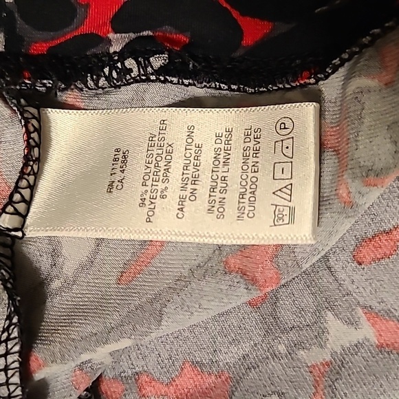 Michael Kors women's small Faux Halter Neck top SP black and red EUC - Picture 4 of 8